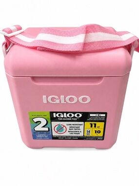 Igloo Tag Along Too 11 Qt Pink Cooler with Adjustable Shoulder Strap